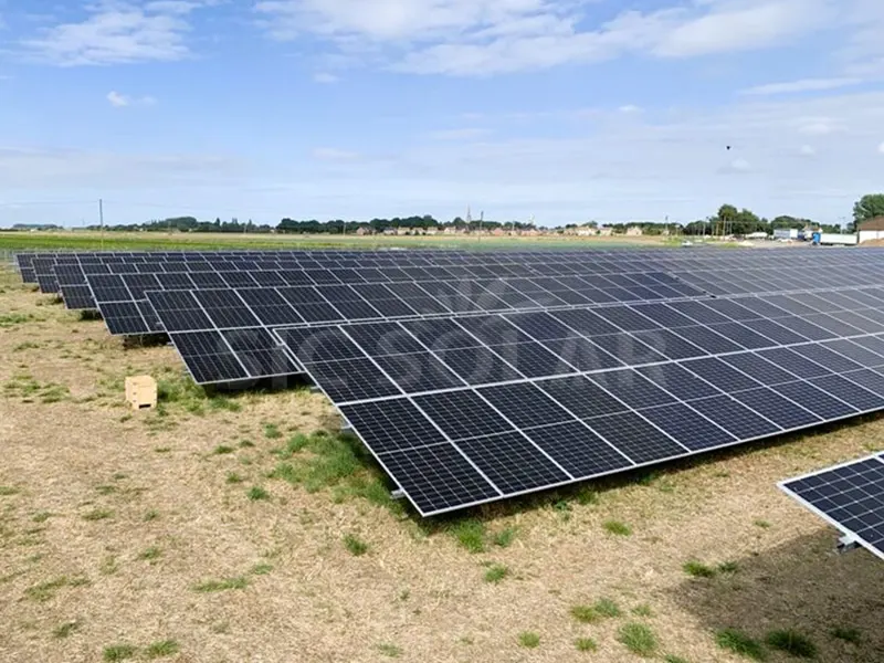 1,5 MW Carbon Steel Solar Ground Support System i Storbritannien