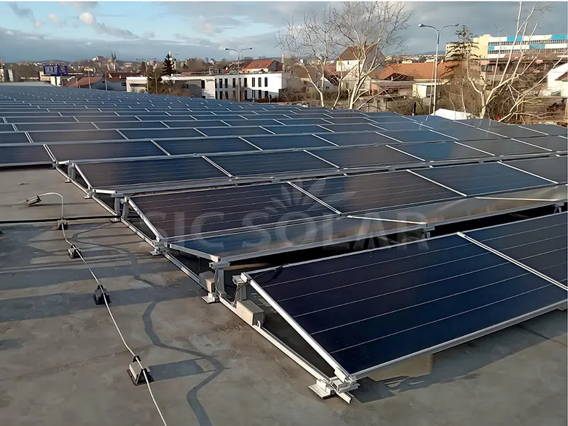 120KW øst-vest solpanel ballast monteringssystem i Tyskland