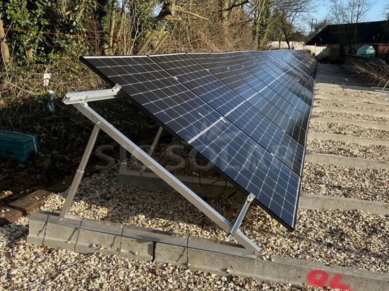 25KW Solar Trekant monteringssystem til jord / fladt tag