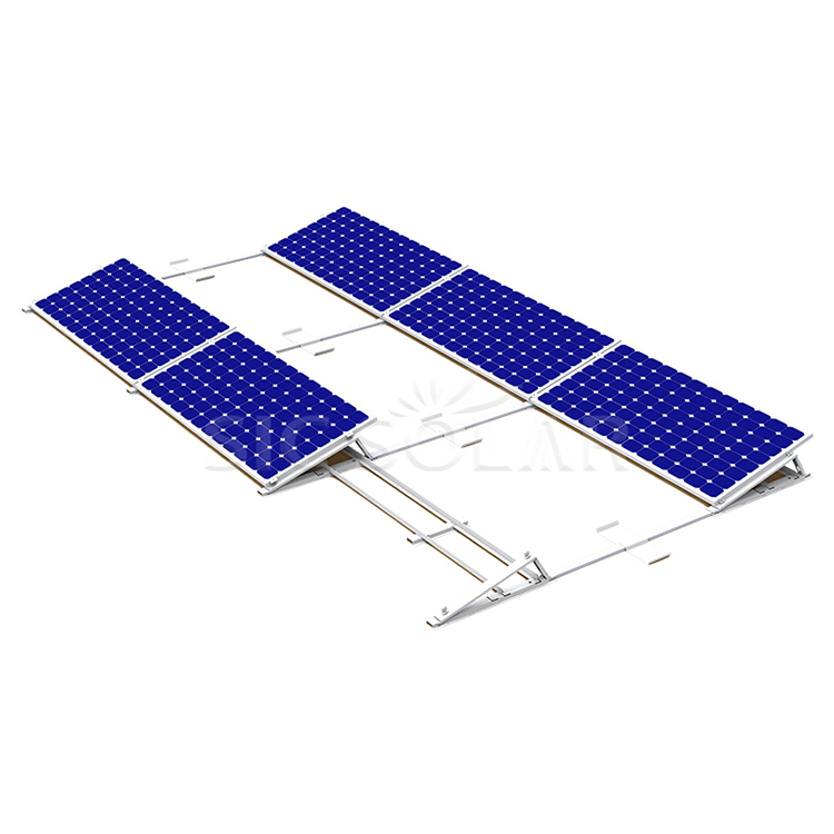 Justerbare ballasterede trekantsolarbeslag