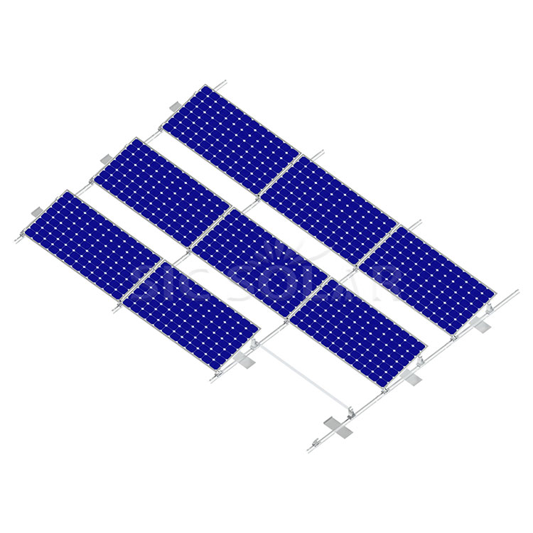 Fladt tag ballasteret solar monteringssystem