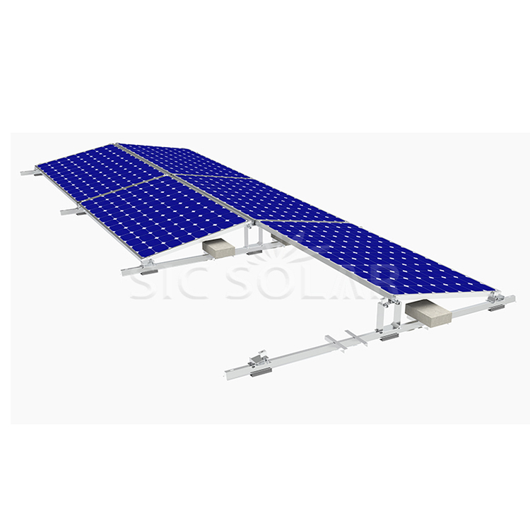 Solar fladt tag montering